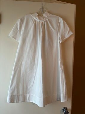 STAUD Ivory Short Sleeve A-Line Dress